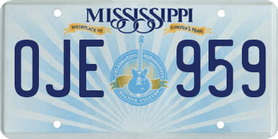 MS license plate OJE959