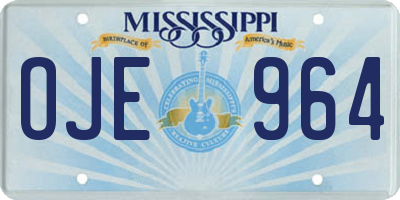 MS license plate OJE964