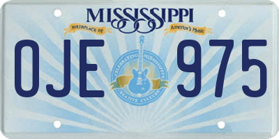 MS license plate OJE975