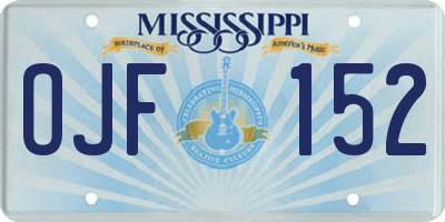 MS license plate OJF152