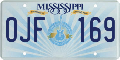 MS license plate OJF169