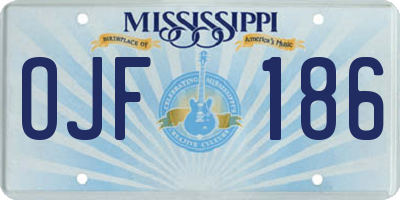 MS license plate OJF186