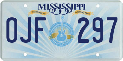 MS license plate OJF297