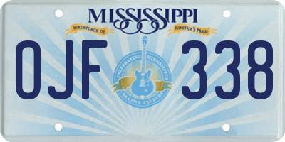 MS license plate OJF338