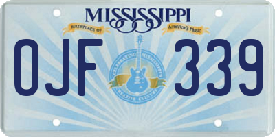 MS license plate OJF339