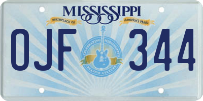 MS license plate OJF344