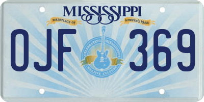 MS license plate OJF369