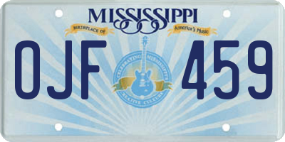 MS license plate OJF459