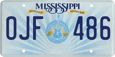 MS license plate OJF486