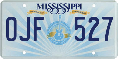 MS license plate OJF527