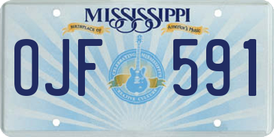 MS license plate OJF591