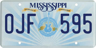 MS license plate OJF595