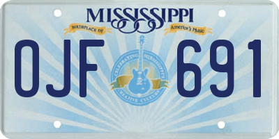 MS license plate OJF691