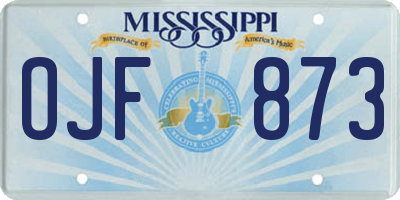 MS license plate OJF873