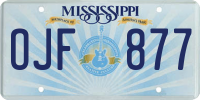MS license plate OJF877