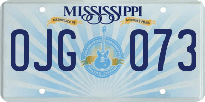 MS license plate OJG073