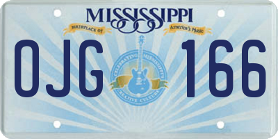 MS license plate OJG166