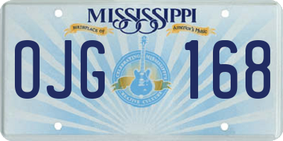 MS license plate OJG168