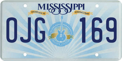 MS license plate OJG169