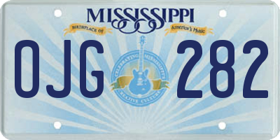MS license plate OJG282