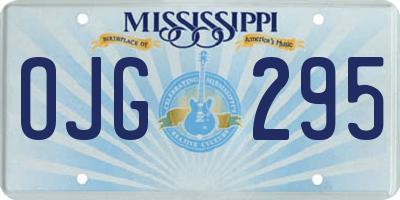 MS license plate OJG295