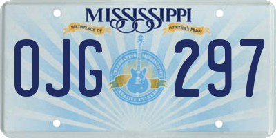 MS license plate OJG297