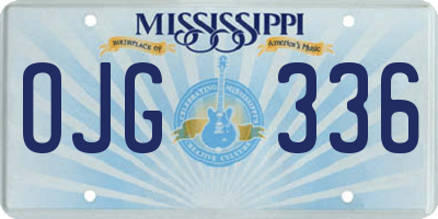 MS license plate OJG336
