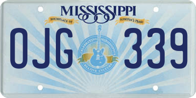 MS license plate OJG339