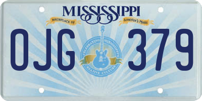 MS license plate OJG379