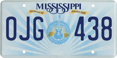 MS license plate OJG438