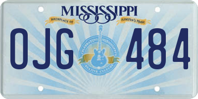 MS license plate OJG484