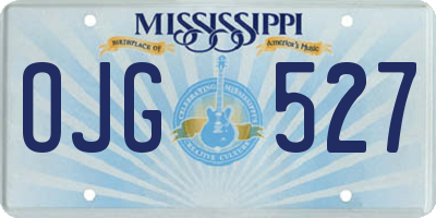 MS license plate OJG527