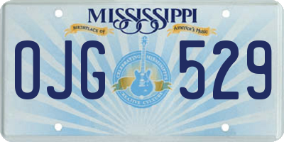 MS license plate OJG529
