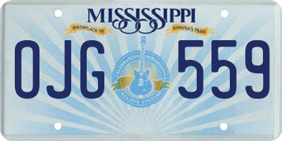 MS license plate OJG559