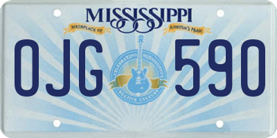 MS license plate OJG590