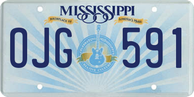 MS license plate OJG591
