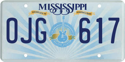 MS license plate OJG617