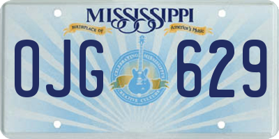 MS license plate OJG629