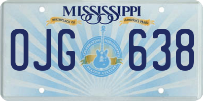 MS license plate OJG638