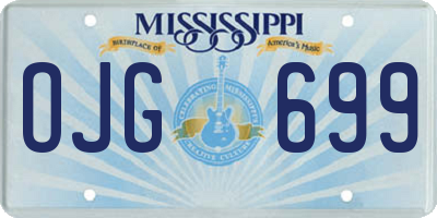MS license plate OJG699