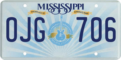 MS license plate OJG706