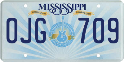 MS license plate OJG709