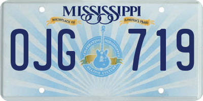 MS license plate OJG719