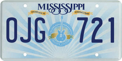 MS license plate OJG721