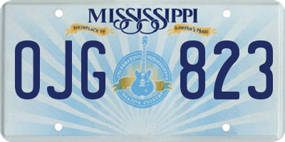 MS license plate OJG823