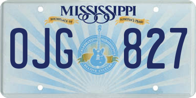 MS license plate OJG827