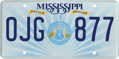 MS license plate OJG877