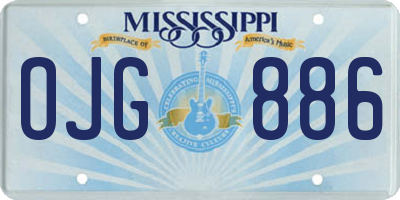 MS license plate OJG886