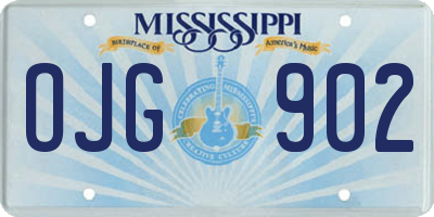 MS license plate OJG902