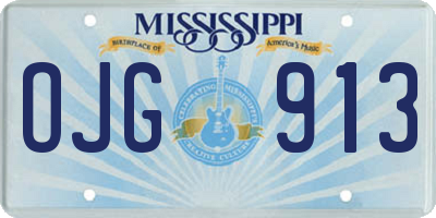 MS license plate OJG913